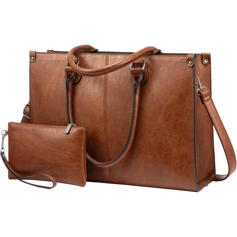 Laptop Bag for Women, 15.6 inch Laptop Tote Bag Vintage Work Bags for Women Computer Bag Office Briefcase Handbag