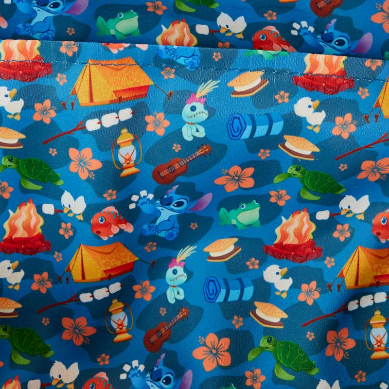 Stitch Camping Cuties All-Over Print Nylon Square Mini Backpack