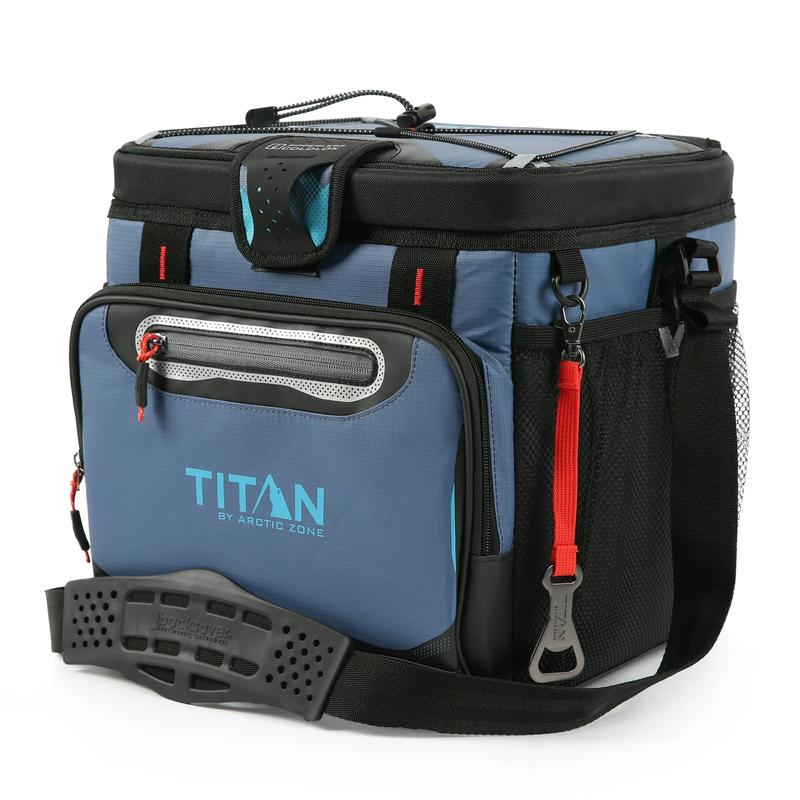 Titan by Arctic Zone 24 Can Zipperless Soft Side Cooler, Ocean Blue