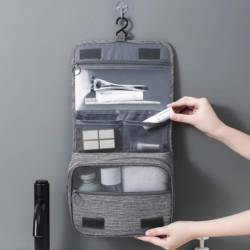 Hanging Travel Cosmetic Bag, 1 Count Large Capacity Makeup Organizer, Portable Waterproof Toiletry Bag