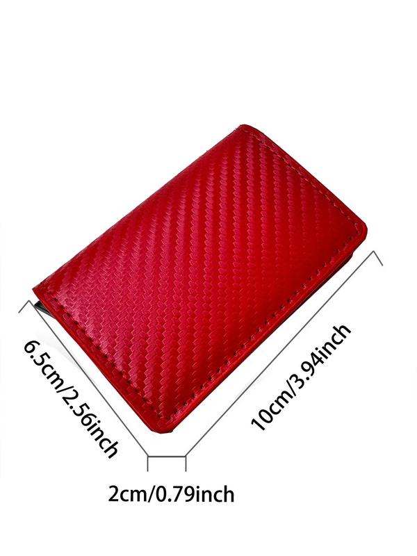 Men's Business Minimalist Carbon Fiber Card Holder, RFID Blocking Card Holder, Pop Up Card Wallet, Portable Card Case for Men