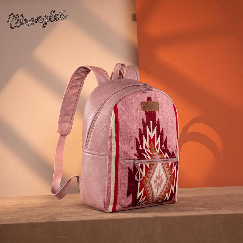 Wrangler Aztec Knitted Backpack for Women Laptop Casual Daypack