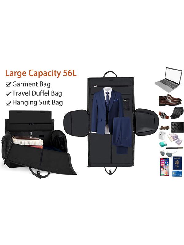 Solid Color Waterproof Garment Bag with Multiple Pocket, Travel Duffle Bag, Travel Bag with Toiletry Bag, Travel Duffle Bag, Daily Commuting Bag, Travel Essential