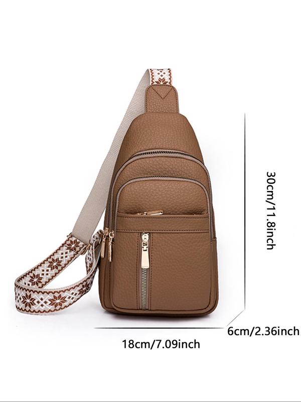 Women's Casual Zipper Fanny Pack, Fashionable PU Leather Shoulder Bag with Adjustable Strap for Daily, Casual Luxury Crossbody Bags for Daily Commuting