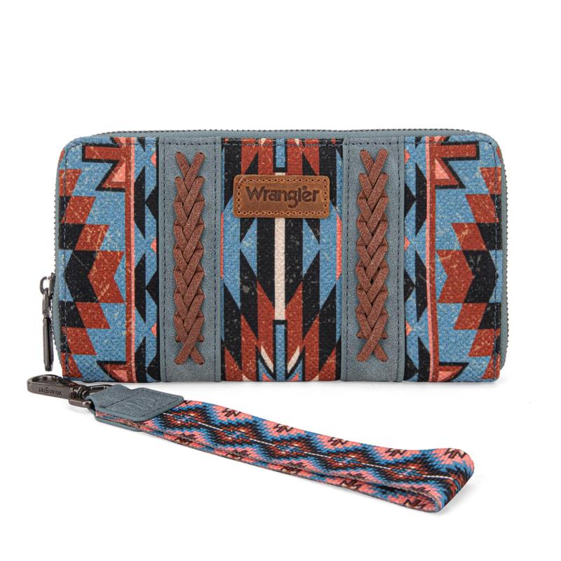 Wrangler Aztec Wristlet Wallet Credit Card Holder Wallet-New Collection