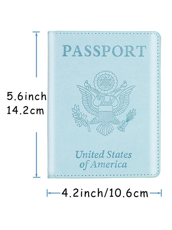 Casual Passport and Vaccine Card Holder Cover Combo,  Passport Case Wallet with Vaccine Card Slot for Women and Men