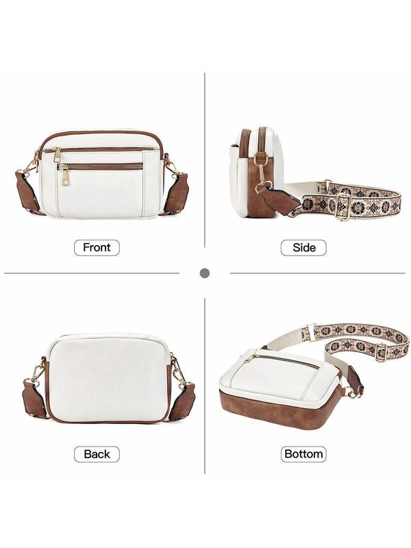 Women's Fashionable Pu Leather Crossbody Bag, Simple All-match Bag for Daily Used, Casual Trendy Versatile Daily Commuting Bag