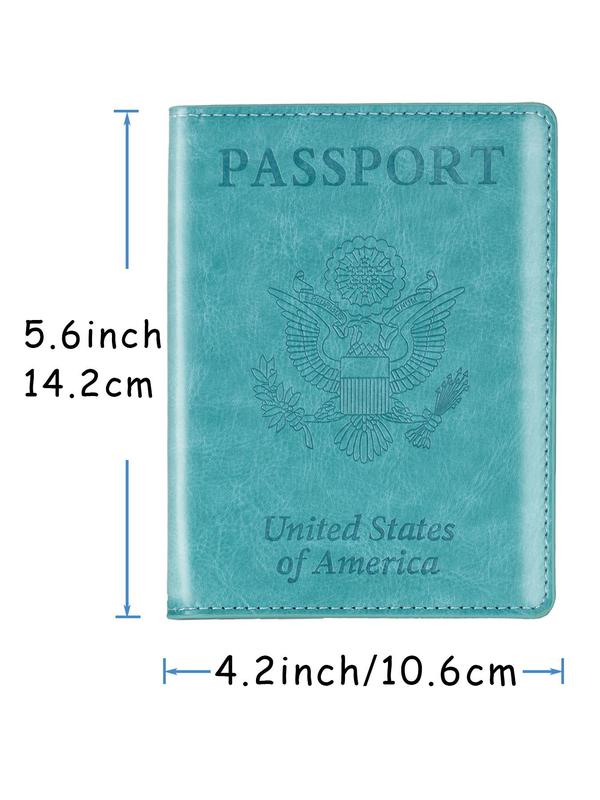 Casual Passport and Vaccine Card Holder Cover Combo,  Passport Case Wallet with Vaccine Card Slot for Women and Men