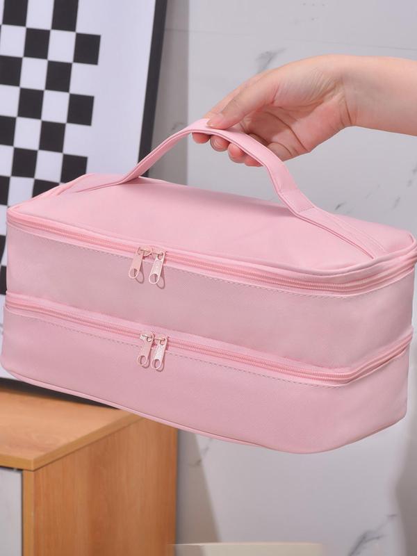 Double Layer Travel Storage Bag, Portable Lightweight Hard Carrying Case Organizer, Travel Organizer for All Brands of Hairdryers and Voluminous Hot Air Brushes and Accessories (Bag Only)