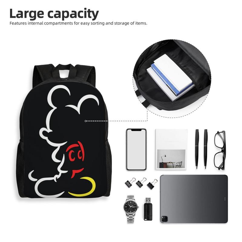 Mickey Mouse Backpack Personalized Laptop Tablet Travel Cartoon Backpacks With Multiple Pockets for Men Women