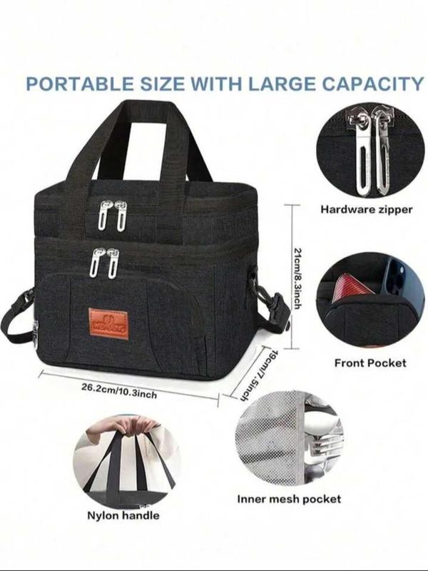 Reusable Lunch Bag, Waterproof Insulated Lunch Bag, Leakproof Lunch Box Bag for Office Picnic Camping Beach