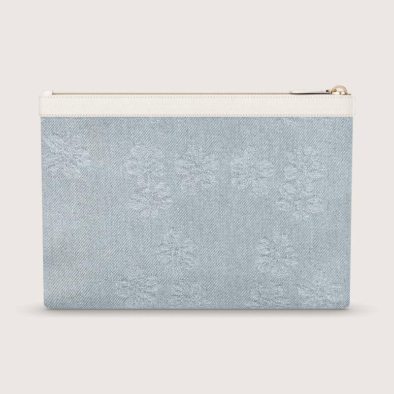 Floral Denim™ Clutch Bag