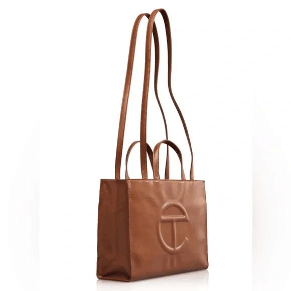 Telfar Medium Size Shopping Bag-Tan