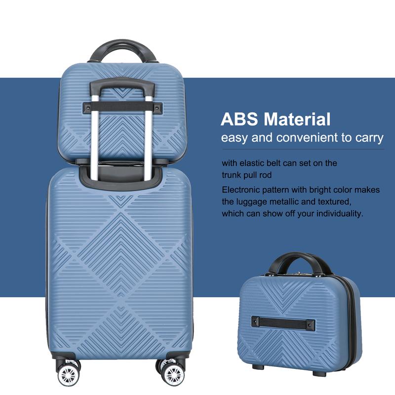 2Piece Luggage Sets ABS luggageset Lightweight Suitcase , Spinner Wheels, (20 14)