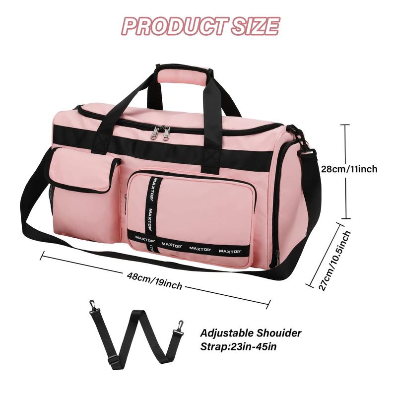 Weekender Bag Travel DuTffle Bag Gym Bag for Women, with Dry and Wet Separation for Summer Travel Use, Adjustable Large Capacity Zip, Travel & Gym Use