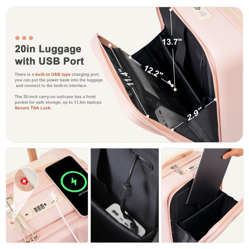 3-Piece Luggage Set with 20