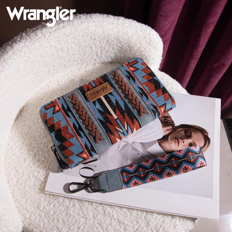 Wrangler Aztec Wristlet Wallet Credit Card Holder Wallet-New Collection