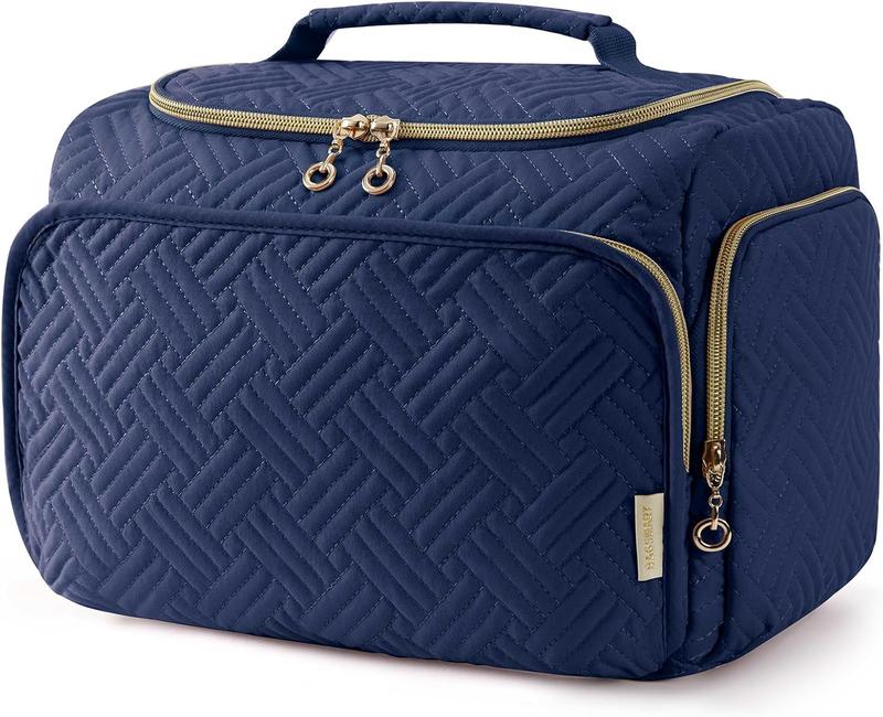 Travel Toiletry Bag, Large Wide-open Travel Bag for Toiletries, Makeup  Travel Bag with Handle, Navy-Large