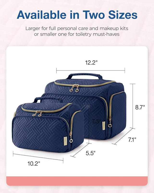 Travel Toiletry Bag, Large Wide-open Travel Bag for Toiletries, Makeup  Travel Bag with Handle, Navy-Large