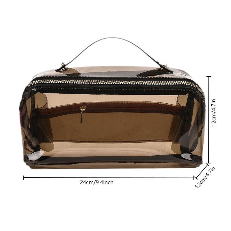 Clear Makeup Bag, Portable Cosmetic Storage Bag, Large Capacity Makeup Organizer Pouch, Zipper Makeup Organizer Pouch, Makeup Storage Bag