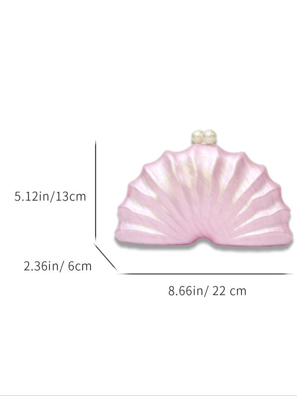 Women's Elegant Shell Shaped Evening Bag, Fashionable Novelty Design Evening Bag with Chain Strap, Trendy All-match Crossbody Bag for Party Decor