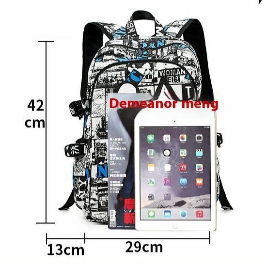 Waterproof Backpack Shark USB Laptop Backpack,Cartoon Shoulder Bag Casual Shark Daypack Backpacks for Boys Girls Teens Adults