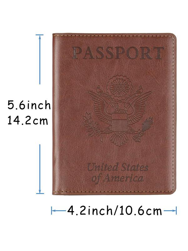 Casual Passport and Vaccine Card Holder Cover Combo,  Passport Case Wallet with Vaccine Card Slot for Women and Men