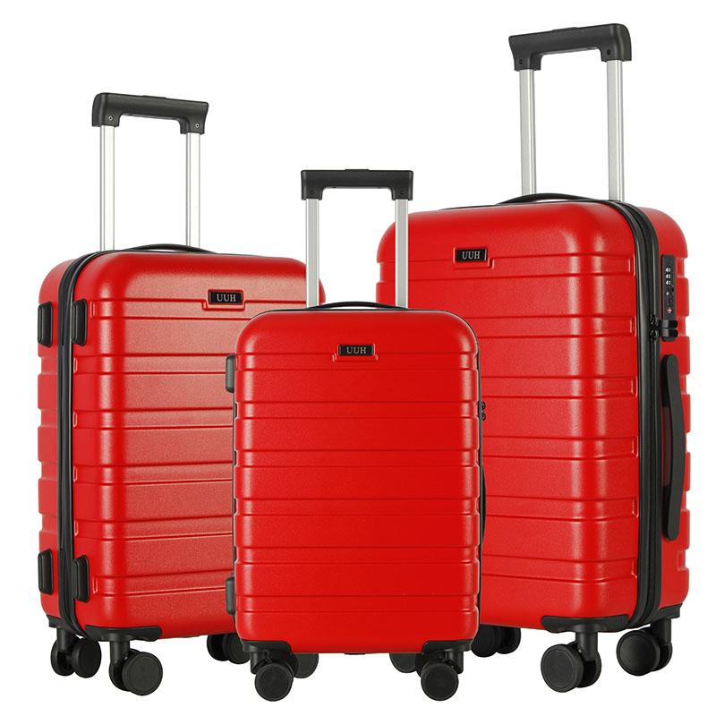 UUH 3pcs 4pcs Luggage Set.Durable ABS with TSA Lock -4 Swivel Wheels, Waterproof, Ideal for Business and Travel. Perfect business trips and vacations.