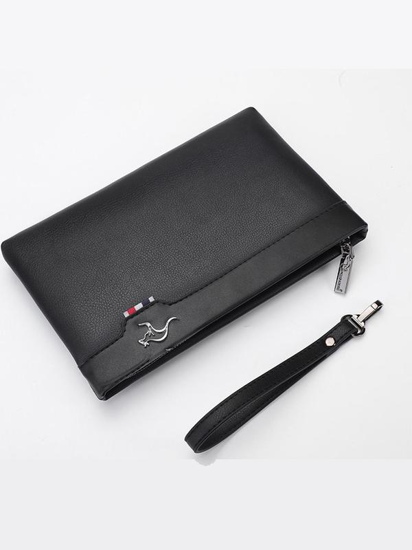 Men's Business Fashion Zipper Clutch, Large Capacity Clutch Bag, Casual Trendy Versatile High-quality Daily Commuting Bag, Shopping Bag