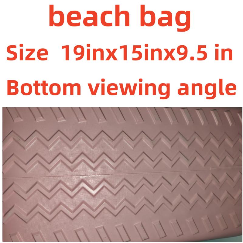 X-LargeBeach Bag,Waterproof Rubber Beach Bag,Washable Open Tote Bag Durable Tote Travel Bags for Outdoor Sport