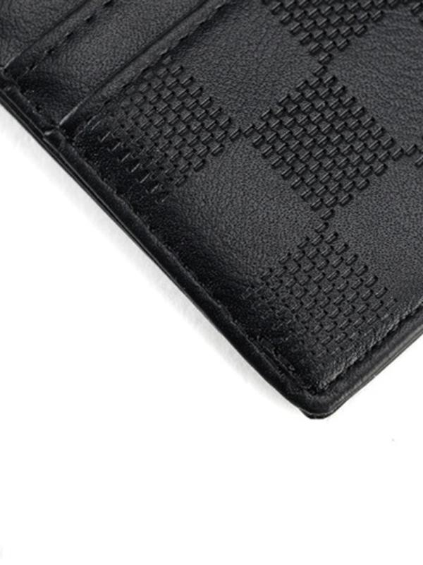 Men's Casual Plain Zipper Card Holder with Card Mirror, Travel Portable Card Holder, Card Holder for Men