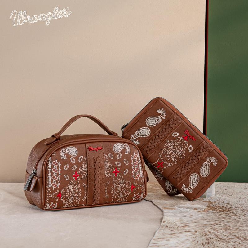 Wrangler Paisley Makeup Pouch Bag Mini Western Toiletry Purse