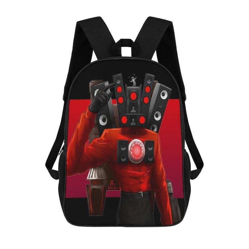 Funny Cartoon School Bag, Young Leisure Bag. Skibidi Cubic Toilet Waterproof School Bag, Computer bag, travel bag,