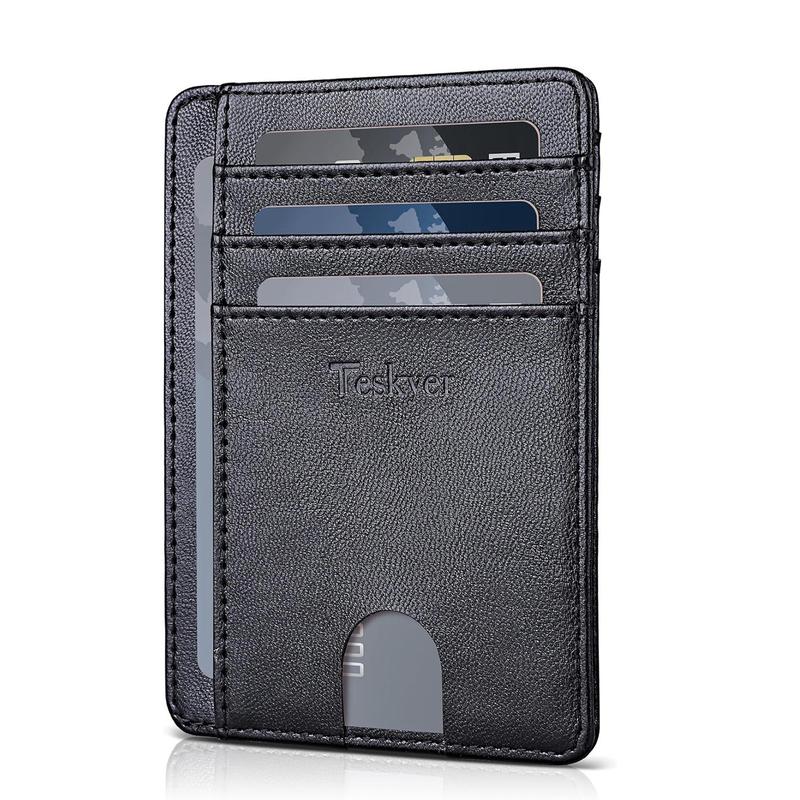 Business Card Holder, Slim Minimalist Pocket RFID Blocking Wallet, Business Card Holder for Men & Women