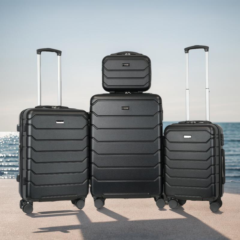 4-piece Luggage Set Expandable Hardside Suitcase(Only 24