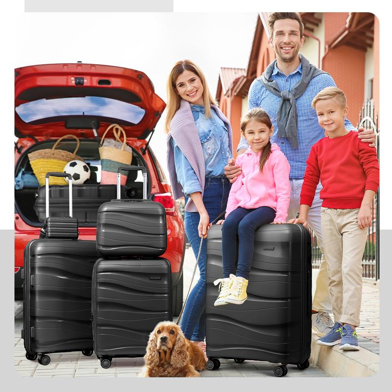 5 Luggage Sets PP Hardside Spinner Luggage - (Expandable Carry-on Suitcase20