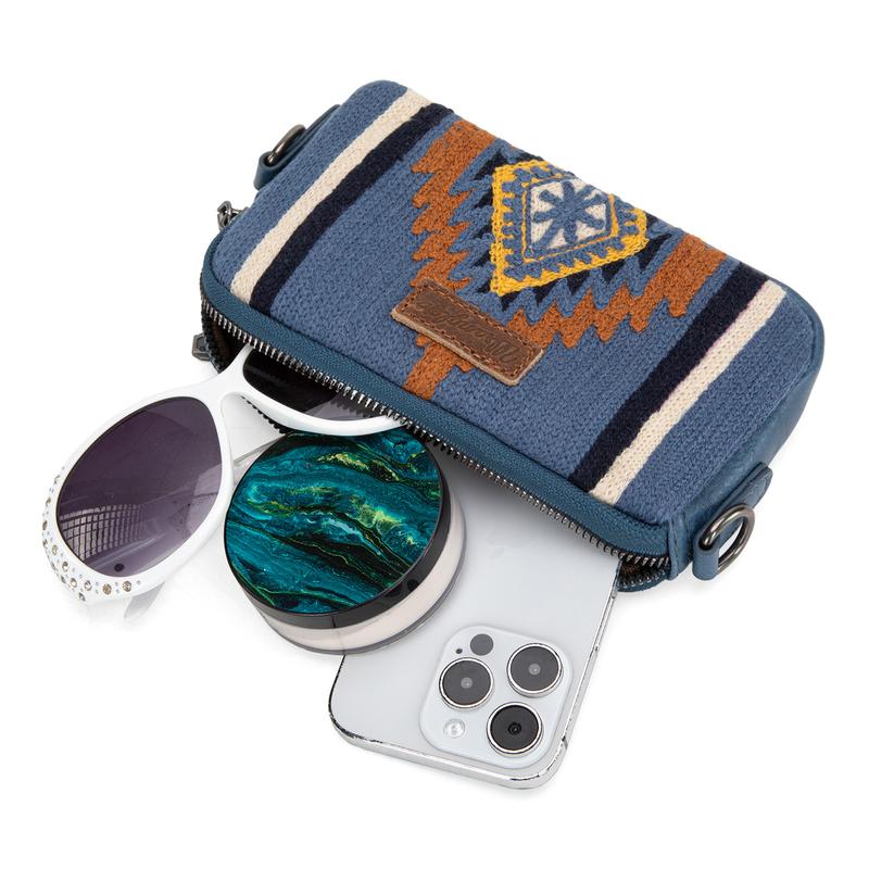 Wrangler Aztec Knitted Series Backpack & Small Crossbody Bag & Mini Crossbody Purse & Duffel Bag for Women 3 Pcs