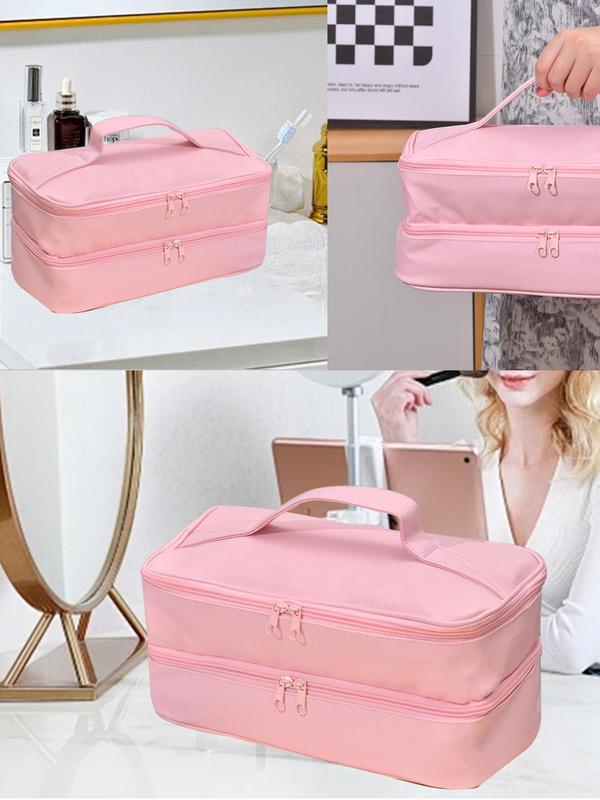 Double Layer Travel Storage Bag, Portable Lightweight Hard Carrying Case Organizer, Travel Organizer for All Brands of Hairdryers and Voluminous Hot Air Brushes and Accessories (Bag Only)