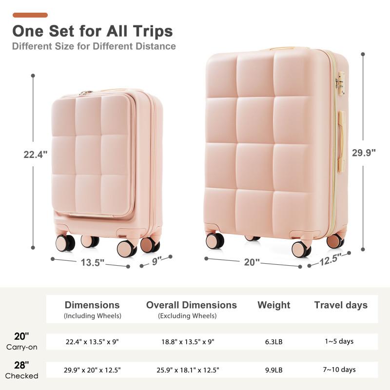 3-Piece Luggage Set with 20