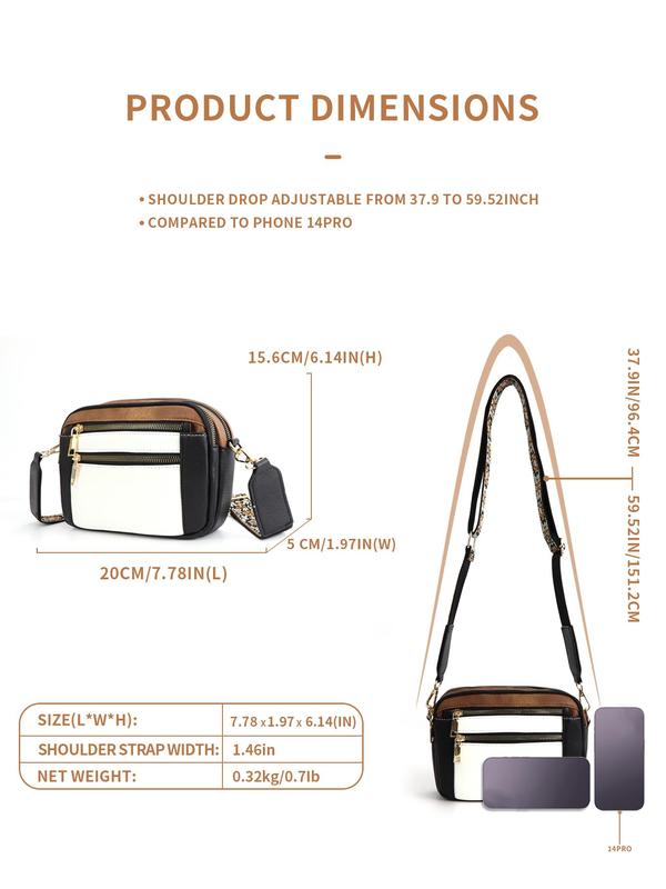 Women's Fashionable Pu Leather Crossbody Bag, Simple All-match Bag for Daily Used, Casual Trendy Versatile Daily Commuting Bag