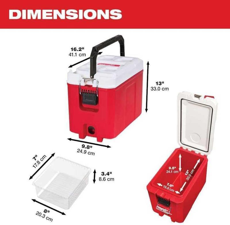 48-22-8460 for Milwaukee PACKOUT 16 Quart Hard Sided Impact Resistant Compact Cooler