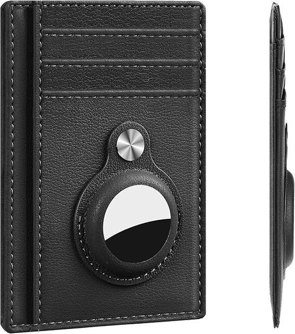 AirTag Wallet Holder Slim Minimalist Anti-Theft Front Pocket Air Tag Wallet, Mens Wallet with Airtag Holder