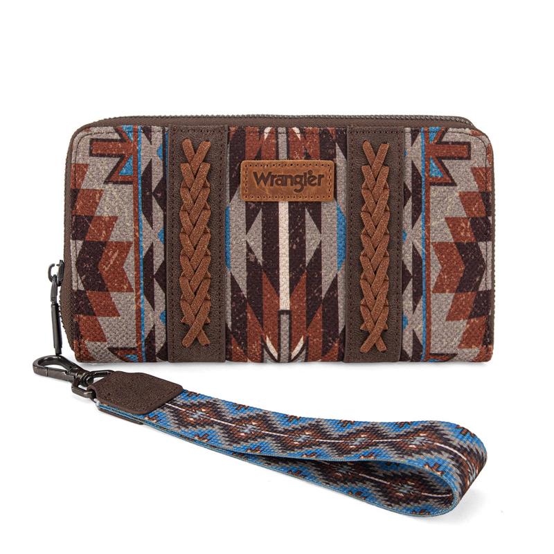 Wrangler Aztec Wristlet Wallet Credit Card Holder Wallet-New Collection