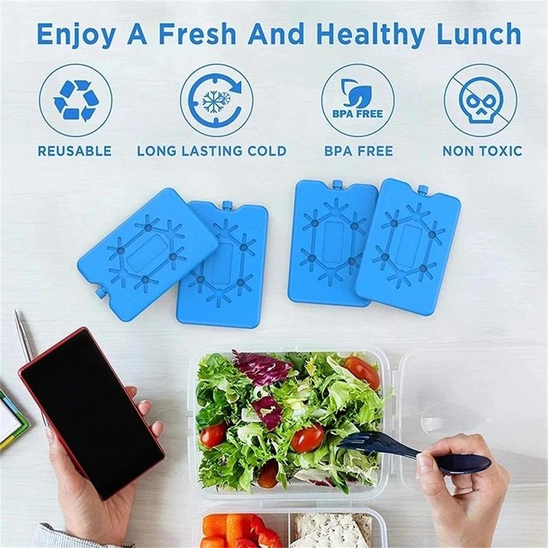 Reusable Lunch Box Ice Pack, Portable Ultra-lightweight Freezer Bag, Long-lasting Mini Fridges Refrigeration Tool for Outdoor Travel & Camping