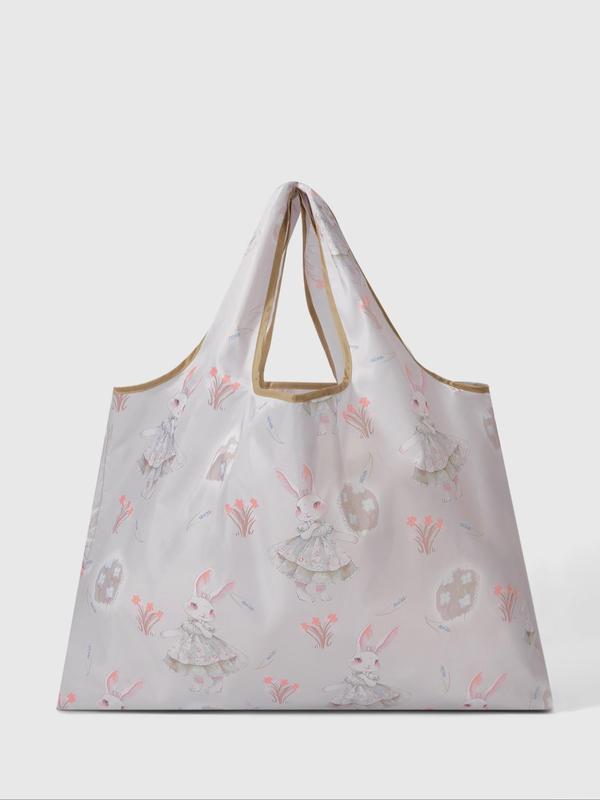 Cute Cartoon Cat Print Tote Bag,  Large Capacity Shoulder Bag for Women & Girls, Casual Trendy Versatile High-quality Daily Commuting Bag, Girl Fashionable Shopping Bag