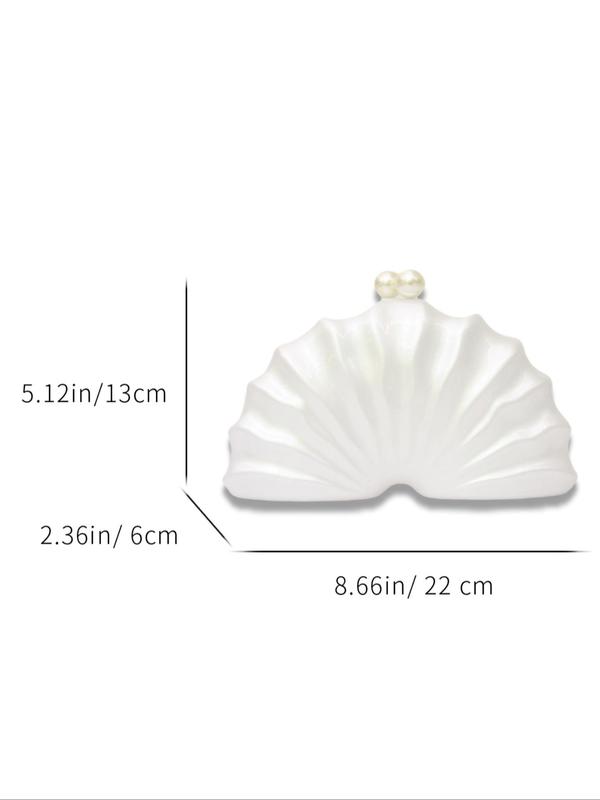 Women's Elegant Shell Shaped Evening Bag, Fashionable Novelty Design Evening Bag with Chain Strap, Trendy All-match Crossbody Bag for Party Decor