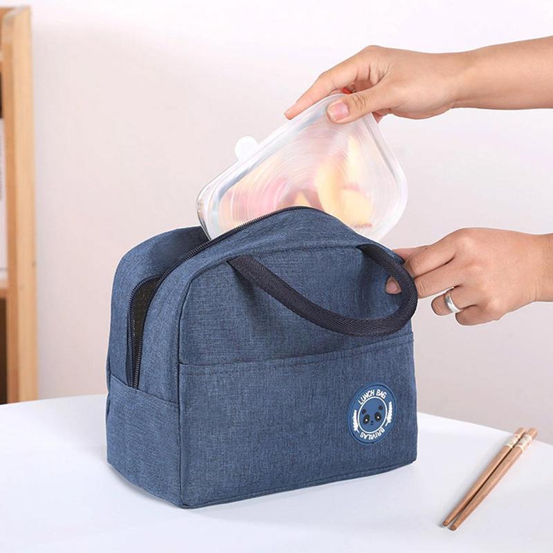 Lunch Bag, 1 Count Waterproof Insulated Bento Bag with Handle, Portable Lunch Bag for Women & Men, Kitchen Utensils & Gadgets