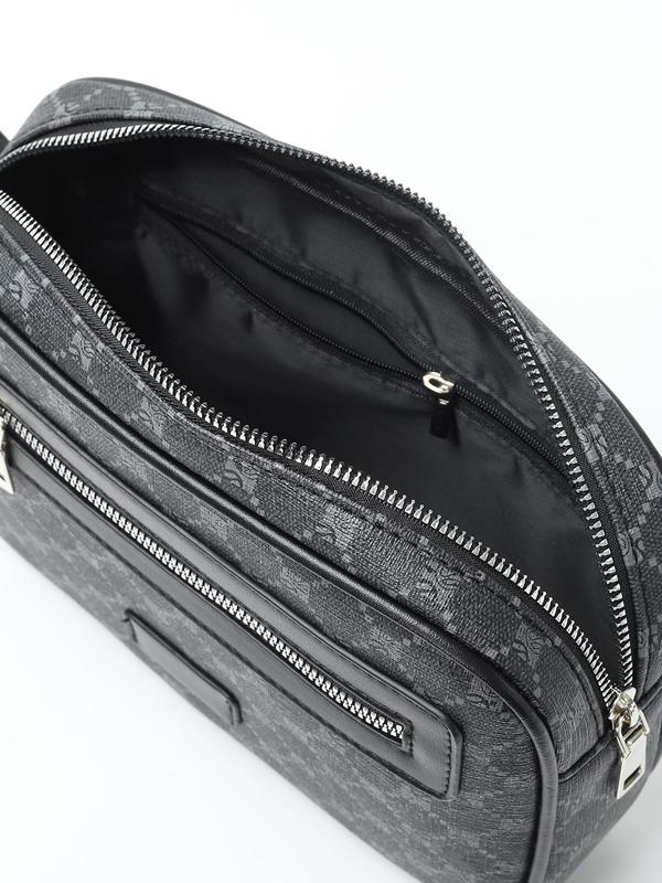 Men's Vintage Geometric Pattern Clutch Bag, Fashionable PU Leather Zipper Handbag for Daily Used, Casual Trendy Versatile High-quality Daily Commuting Bag