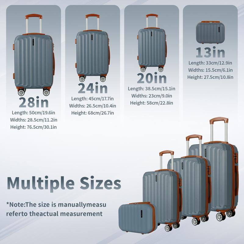 UUH Fashionable Suitcase Family Set , anti-collision, durable, dirt-resistant, lightweight, with TSA locks, large-capacity business trolley suitcases