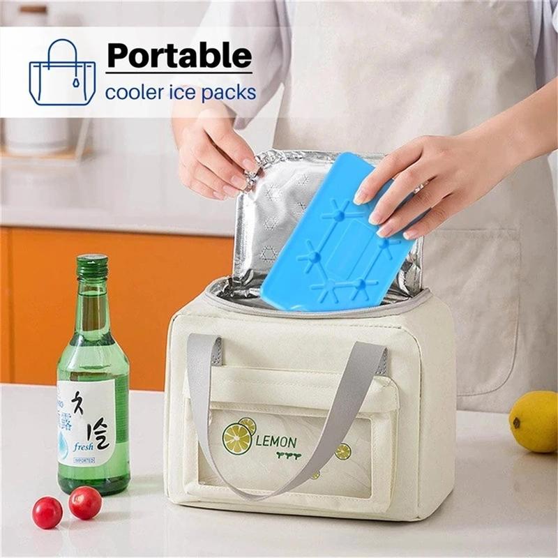 Reusable Lunch Box Ice Pack, Portable Ultra-lightweight Freezer Bag, Long-lasting Mini Fridges Refrigeration Tool for Outdoor Travel & Camping